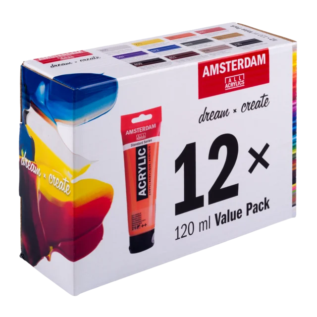 Σετ Ακρυλικά Amsterdam 12τεμ x 120ml Value Pack