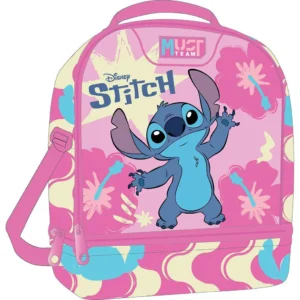 Τσαντάκι Φαγητού Ισοθερμικό Stitch Pink Mε 2 Θήκες