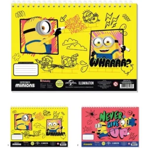 Μπλοκ Ζωγραφικής Minions 2 Σχέδια 23x33cm 40Φ Αυτ/τα+Στένσιλ