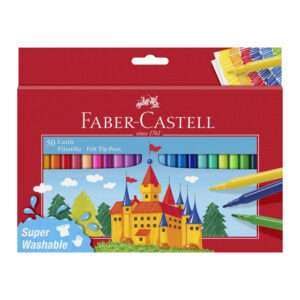 Μαρκαδόροι Faber Castell Λεπτοί Super Washable 50τεμ. (554204)