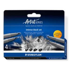 Μαρκαδόροι Pigment Arts Pens Σετ 4τεμ. Intense Black Staedtler