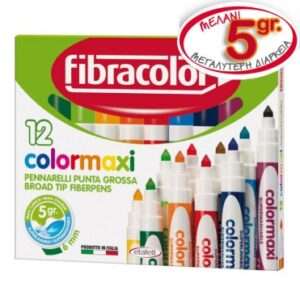 Μαρκαδόροι Fibracolor Colormaxi Jumbo 5gr 12τεμ.